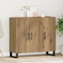 Sideboard con 3 puertas de roble artesano 90x34x80 cm de madera elaborada de , Aparadores - Ref: Foro24-862954, Precio: 116,6...