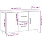 Aparador Negro de Roble 100x36x60 cm de Madera Elaborada de , Aparadores - Ref: Foro24-862956, Precio: 122,54 €, Descuento: %