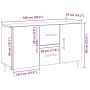 Consola Negra de Roble 100x36x60 cm en Madera Ingeniería de , Aparadores - Ref: Foro24-862957, Precio: 122,46 €, Descuento: %