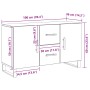 Aparador Negro de Roble 100x36x60 cm Madera Engineered de , Aparadores - Ref: Foro24-862960, Precio: 117,27 €, Descuento: %