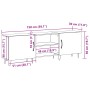 mueble para TV  Negro Roble 150x30x50 cm Madera elaborada | Foro24.es | Tu tienda online para hogar, jardín y más Foro24.es