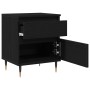 Cabinete de Noche Negro Roble 40x35x50 cm Madera Elaborada de , Mesitas de noche - Ref: Foro24-862965, Precio: 61,35 €, Descu...