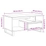Mesa de Café Negra de Roble 90x49x45 cm de Madera Elaborada de , Mesas de centro - Ref: Foro24-862969, Precio: 99,50 €