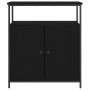 Aparador Negro de Roble 70x30x80 cm de Madera Ingenierizada