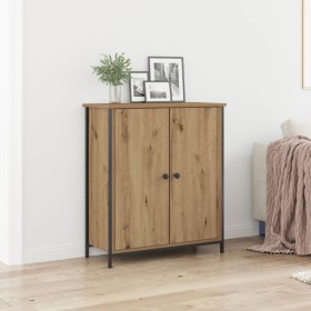 Aparador de Roble Artesanal 70x30x80 cm de Madera Ingenierizada y Acero von , Sideboards - Ref: Foro24-862974, Preis: 77,59 €...