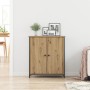 Aparador de Roble Artesanal 70x30x80 cm de Madera Ingenierizada y Acero de , Aparadores - Ref: Foro24-862974, Precio: 74,57 €...