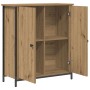 Aparador de Roble Artesanal 70x30x80 cm de Madera Ingenierizada y Acero de , Aparadores - Ref: Foro24-862974, Precio: 74,57 €...