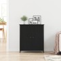 Aparador Roble Negro 70x30x80 cm Madera Ingenierizada y Acero de , Aparadores - Ref: Foro24-862975, Precio: 82,00 €, Descuent...