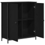 Aparador Roble Negro 70x30x80 cm Madera Ingenierizada y Acero de , Aparadores - Ref: Foro24-862975, Precio: 82,00 €, Descuent...