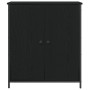 Aparador Roble Negro 70x30x80 cm Madera Ingenierizada y Acero de , Aparadores - Ref: Foro24-862975, Precio: 82,00 €, Descuent...