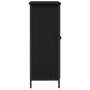 Aparador Roble Negro 70x30x80 cm Madera Ingenierizada y Acero de , Aparadores - Ref: Foro24-862975, Precio: 82,00 €, Descuent...