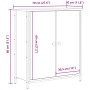 Aparador Roble Negro 70x30x80 cm Madera Ingenierizada y Acero de , Aparadores - Ref: Foro24-862975, Precio: 82,00 €, Descuent...