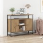 Aparador de Roble 100x35x80 cm Madera de Ingenieria y Acero de , Aparadores - Ref: Foro24-862977, Precio: 108,46 €, Descuento: %