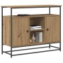 Aparador de Roble 100x35x80 cm Madera de Ingenieria y Acero de , Aparadores - Ref: Foro24-862977, Precio: 108,46 €, Descuento: %