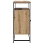 Aparador de Roble 100x35x80 cm Madera de Ingenieria y Acero de , Aparadores - Ref: Foro24-862977, Precio: 108,46 €, Descuento: %