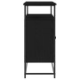 Consola Negro Roble 100x35x80 cm Madera Ingenierizada y Acero de , Aparadores - Ref: Foro24-862978, Precio: 114,33 €, Descuen...