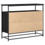 Consola Negro Roble 100x35x80 cm Madera Ingenierizada y Acero de , Aparadores - Ref: Foro24-862978, Precio: 114,33 €, Descuen...
