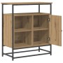 Aparador Artisan Roble 69x35x80 cm Madera y Acero de , Aparadores - Ref: Foro24-862980, Precio: 81,52 €, Descuento: %