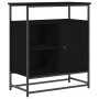 Aparador Negro Roble 69x35x80 cm Madera Elaborada y Acero de , Aparadores - Ref: Foro24-862981, Precio: 85,86 €, Descuento: %