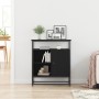 Aparador Negro Roble 69x35x80 cm Madera Elaborada y Acero de , Aparadores - Ref: Foro24-862981, Precio: 85,86 €, Descuento: %