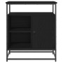 Aparador Negro Roble 69x35x80 cm Madera Elaborada y Acero de , Aparadores - Ref: Foro24-862981, Precio: 85,86 €, Descuento: %