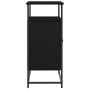 Aparador Negro Roble 69x35x80 cm Madera Elaborada y Acero de , Aparadores - Ref: Foro24-862981, Precio: 85,86 €, Descuento: %