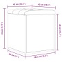 Banco de almacenamiento Negro Roble 40x40x45 cm Madera Compensada von , Bänke für Hallen und Lager - Ref: Foro24-862982, Prei...