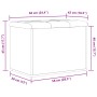 Banco de almacenamiento Negro Roble 60x40x45 cm Madera elaborada von , Bänke für Hallen und Lager - Ref: Foro24-862983, Preis...