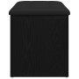 Banco de almacenamiento Negro Roble 80x40x45 cm Madera de Ingeniería von , Bänke für Hallen und Lager - Ref: Foro24-862984, P...