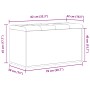 Banco de almacenamiento Negro Roble 80x40x45 cm Madera de Ingeniería von , Bänke für Hallen und Lager - Ref: Foro24-862984, P...