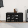 Banco de Almacenamiento Negro Roble 100x30x48 cm Madera Compensada von , Bänke für Hallen und Lager - Ref: Foro24-862986, Pre...