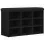 Banco de Almacenamiento Negro Roble 80x30x48 cm Madera Ingenierizada von , Bänke für Hallen und Lager - Ref: Foro24-862987, P...