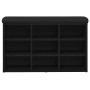Banco de Almacenamiento Negro Roble 80x30x48 cm Madera Ingenierizada von , Bänke für Hallen und Lager - Ref: Foro24-862987, P...