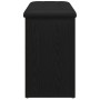 Banco de Almacenamiento Negro Roble 80x30x48 cm Madera Ingenierizada von , Bänke für Hallen und Lager - Ref: Foro24-862987, P...