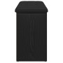 Banco de Almacenamiento Negro de Roble 100x30x48 cm de Madera Elaborada von , Bänke für Hallen und Lager - Ref: Foro24-862988...