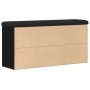 Banco de Almacenamiento Negro de Roble 100x30x48 cm de Madera Elaborada von , Bänke für Hallen und Lager - Ref: Foro24-862988...