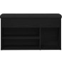 Banco de almacenamiento Negro Roble 80x30x45 cm Madera Compensada von , Bänke für Hallen und Lager - Ref: Foro24-862989, Prei...