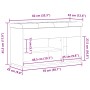 Banco de almacenamiento Negro Roble 80x30x45 cm Madera Compensada von , Bänke für Hallen und Lager - Ref: Foro24-862989, Prei...