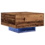 Mesa de Café con Luces LED Madera Vieja 55x55x31 cm de , Mesas de centro - Ref: Foro24-862994, Precio: 66,32 €, Descuento: %