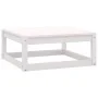 Garden stools with white cushions 2 pcs solid pine wood by vidaXL, Modular outdoor sofas - Ref: Foro24-805741, Price: 81,74 €...