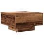 Mesa de Café con Luces LED Madera Vieja 55x55x31 cm de , Mesas de centro - Ref: Foro24-862994, Precio: 66,32 €, Descuento: %