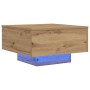 Mesa de café con luces LED Roble Artesano 55x55x31 cm von , Couchtisch - Ref: Foro24-862995, Preis: 65,39 €, Rabatt: -5%%