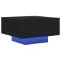 Mesa de Café con Luces LED Roble Negro 55x55x31 cm de , Mesas de centro - Ref: Foro24-862996, Precio: 67,72 €, Descuento: %
