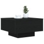 Mesa de Café con Luces LED Roble Negro 55x55x31 cm de , Mesas de centro - Ref: Foro24-862996, Precio: 67,72 €, Descuento: %