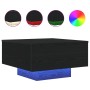 Mesa de Café con Luces LED Roble Negro 55x55x31 cm de , Mesas de centro - Ref: Foro24-862996, Precio: 67,72 €, Descuento: %