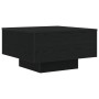 Mesa de Café con Luces LED Roble Negro 55x55x31 cm de , Mesas de centro - Ref: Foro24-862996, Precio: 67,72 €, Descuento: %