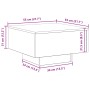 Mesa de café con luces LED Roble Artesano 55x55x31 cm von , Couchtisch - Ref: Foro24-862995, Preis: 65,39 €, Rabatt: -5%%