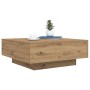 Mesa de Café con Luces LED Roble Artesano 80x80x31 cm by , Coffee table - Ref: Foro24-863001, Price: 93,18 €, Discount: %