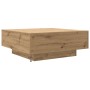 Mesa de Café con Luces LED Roble Artesano 80x80x31 cm by , Coffee table - Ref: Foro24-863001, Price: 93,18 €, Discount: %