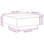Mesa de Café con Luces LED Roble Artesano 80x80x31 cm by , Coffee table - Ref: Foro24-863001, Price: 93,18 €, Discount: %